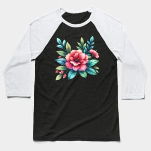 Retro Floral Baseball T-Shirt